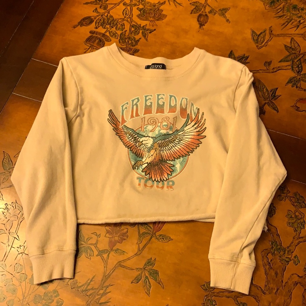 la la land Creative crop sweatshirt